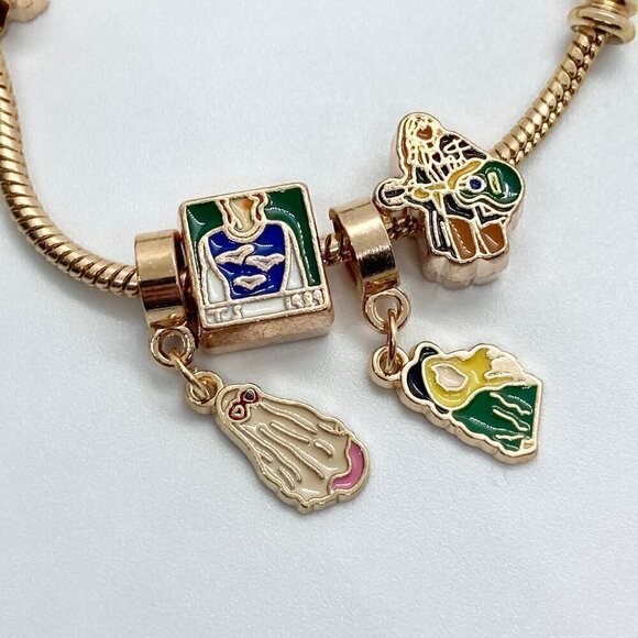 Taylor Swift Lover Gold Tone Snake Style Charm Bracelet - Picture 6 of 9